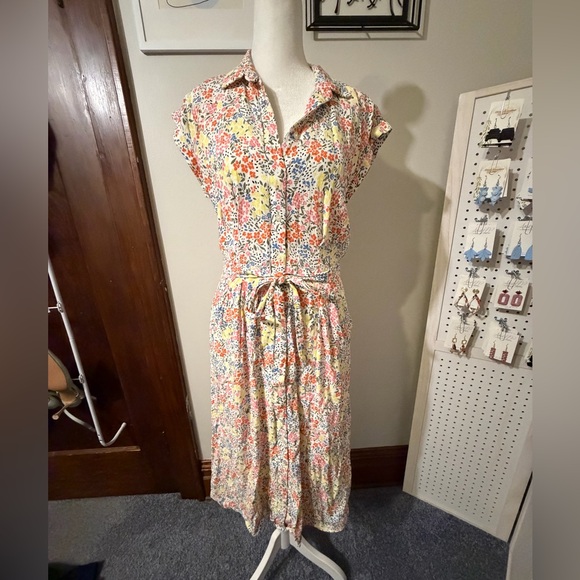 LOFT Dresses & Skirts - LOFT Multicolor Floral Midi Dress